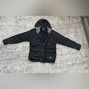 Vans Off The Wall Hooded Jacket Heavy Fleece Black Mens XL